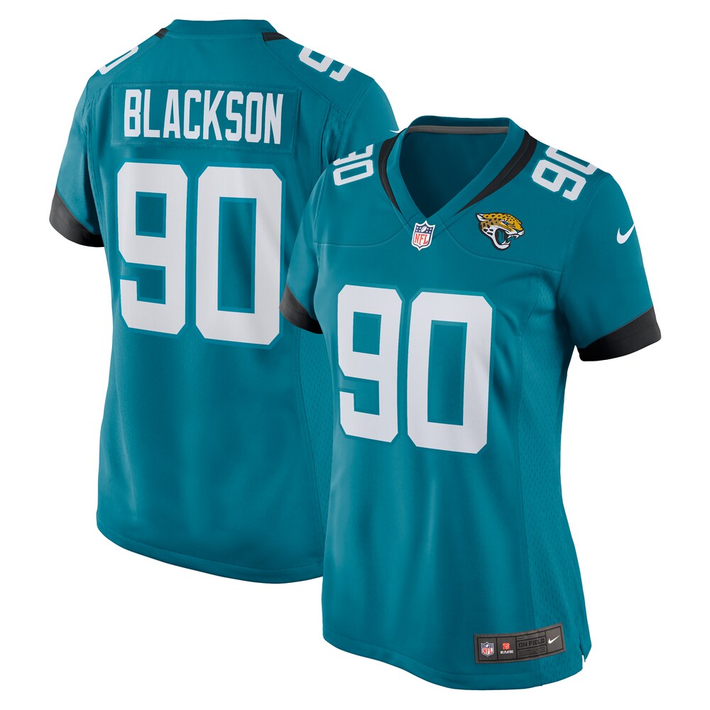 Angelo Blackson Jacksonville Jaguars Women's Team Game Jersey |  Teal