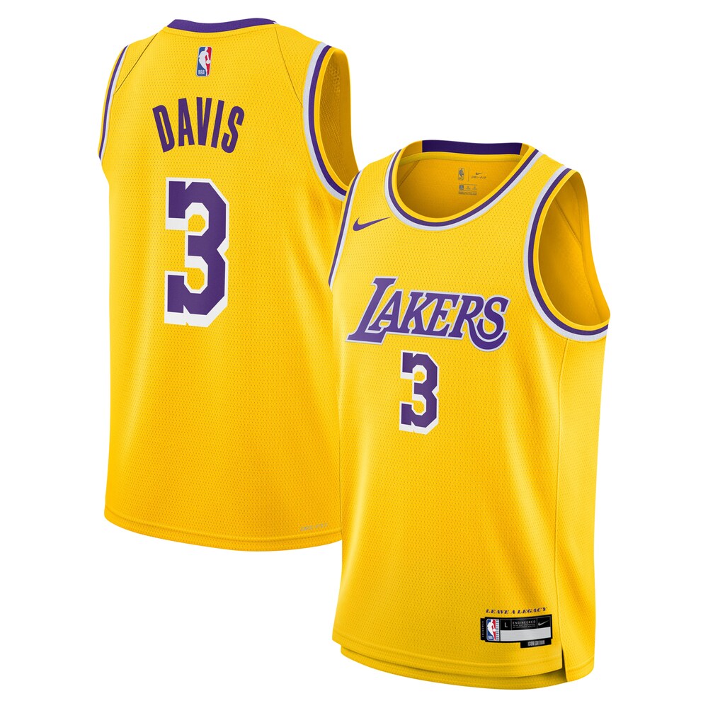 Anthony Davis Los Angeles Lakers Nike Youth Swingman Jersey - Icon Edition - Gold