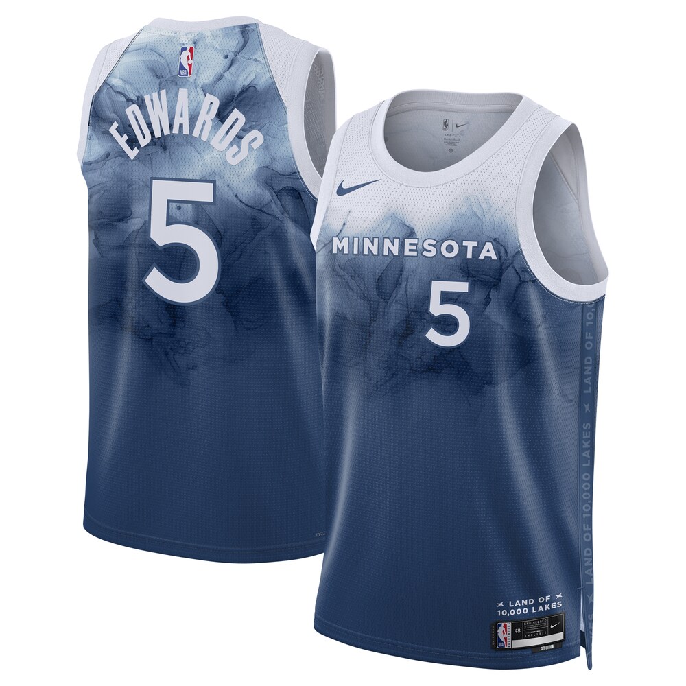 Anthony Edwards Minnesota Timberwolves Nike Youth 2023/24 Swingman Replica Jersey - City Edition - Blue
