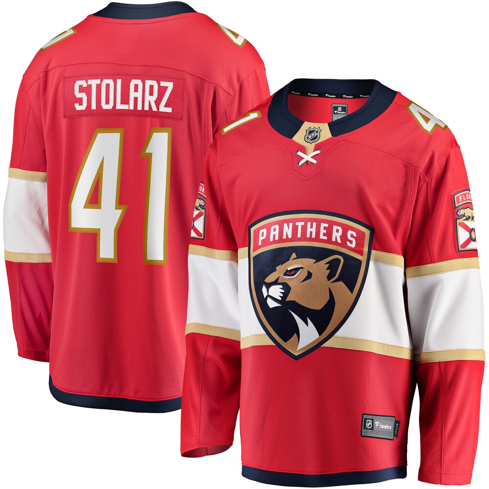 Anthony Stolarz Florida Panthers Fanatics Branded Home Breakaway Jersey - Red