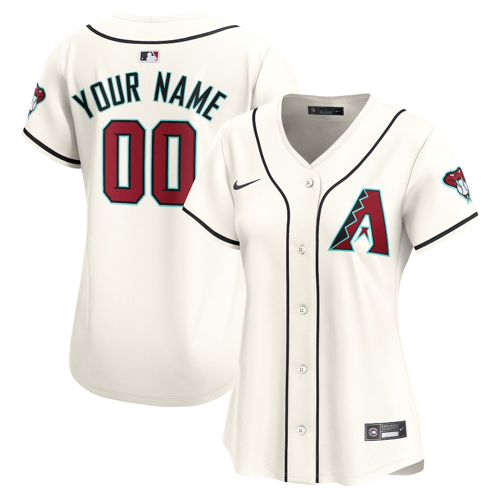 Arizona Diamondbacks Women's Home Limited Custom Jersey | White