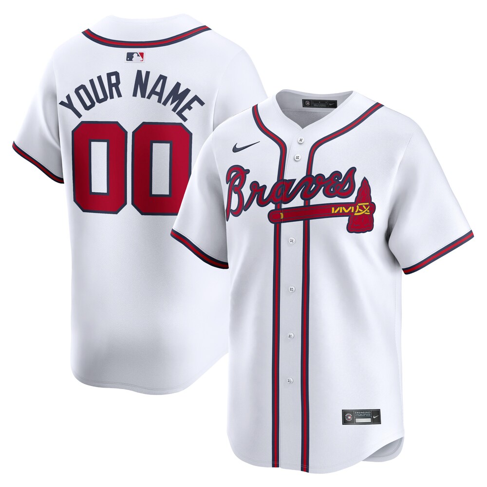 Atlanta Braves Nike Youth Home Limited Custom Jersey - White