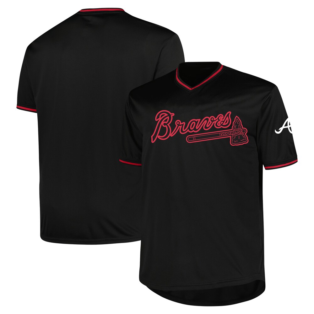 Atlanta Braves Profile Big & Tall Pop Fashion Jersey - Black