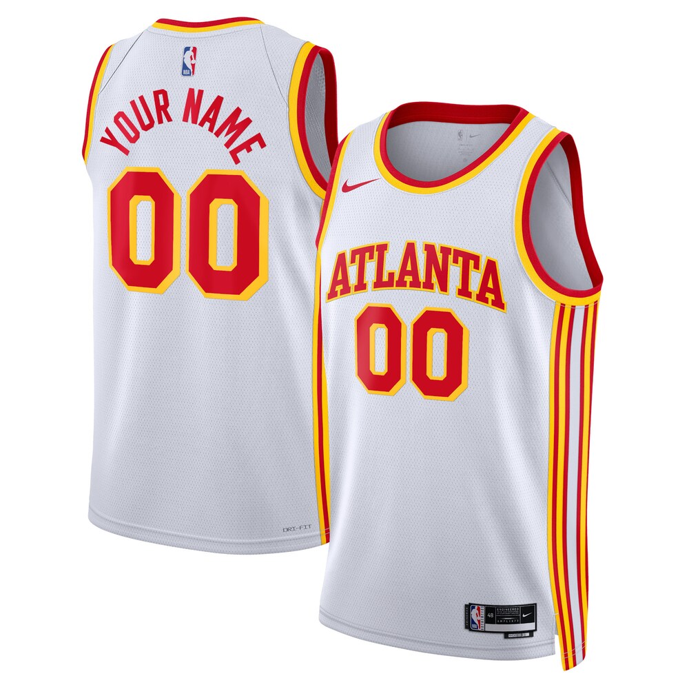 Atlanta Hawks Unisex Swingman Custom Jersey White | Association Edition