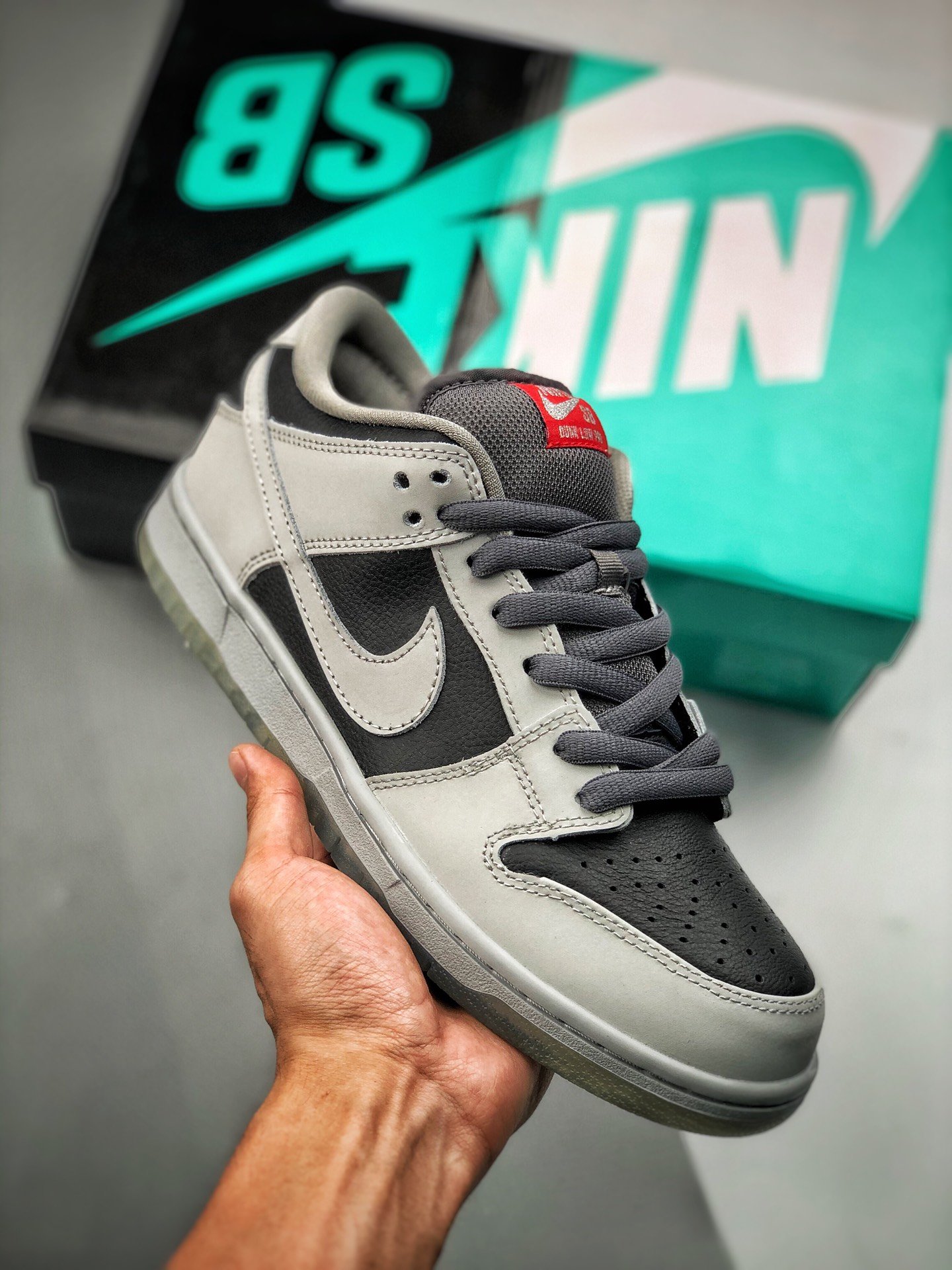 Atlas x Nike SB Dunk Low Wolf Grey/Black-Challenge Red Shoes