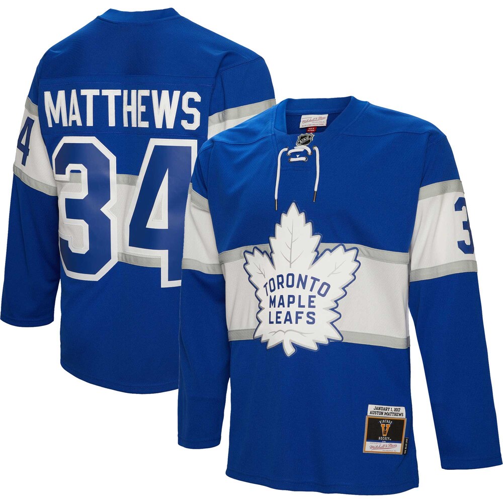 Auston Matthews Toronto Maple Leafs Mitchell & Ness  2017 Winter Classic Blue Line Player Jersey - Blue