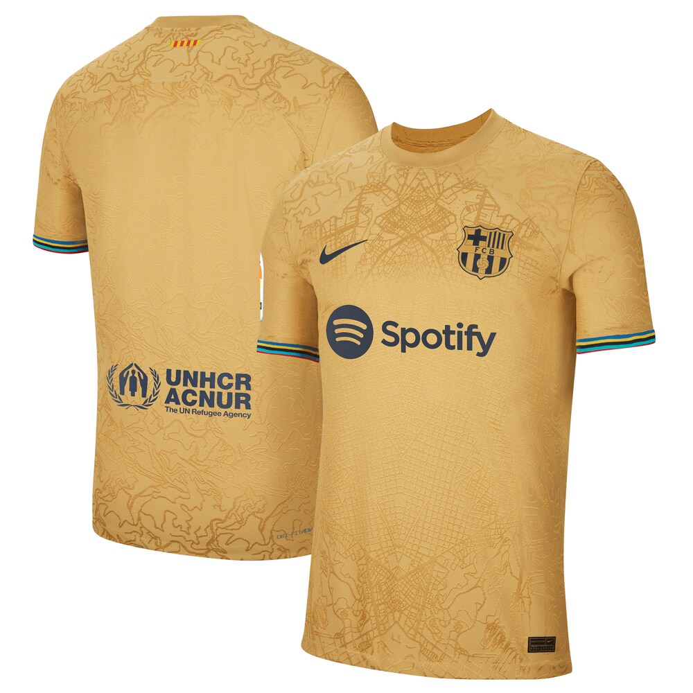 Barcelona Nike 2022/23 Away Blank Jersey - Yellow