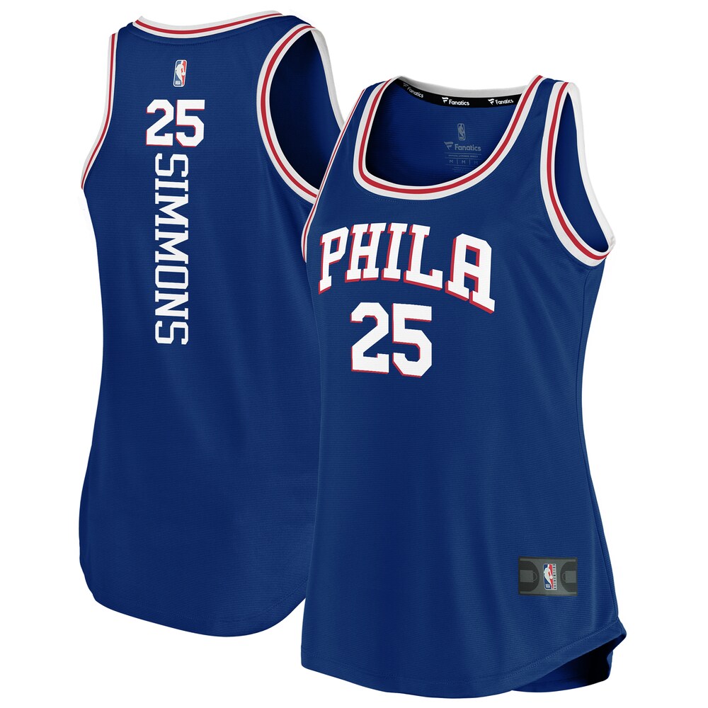 Ben Simmons Philadelphia 76ers Fanatics Women's Fast Break Team Tank Jersey - Icon Edition - Royal