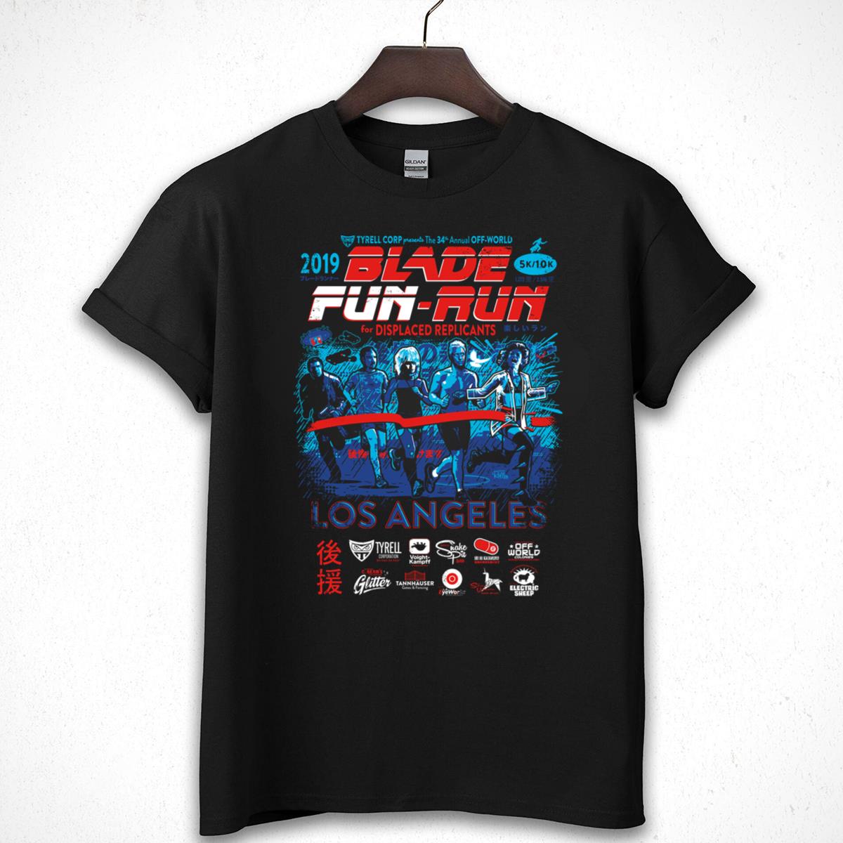 Blade Runner Fun Run Displaced Replicants Movie Graphic T-Shirt