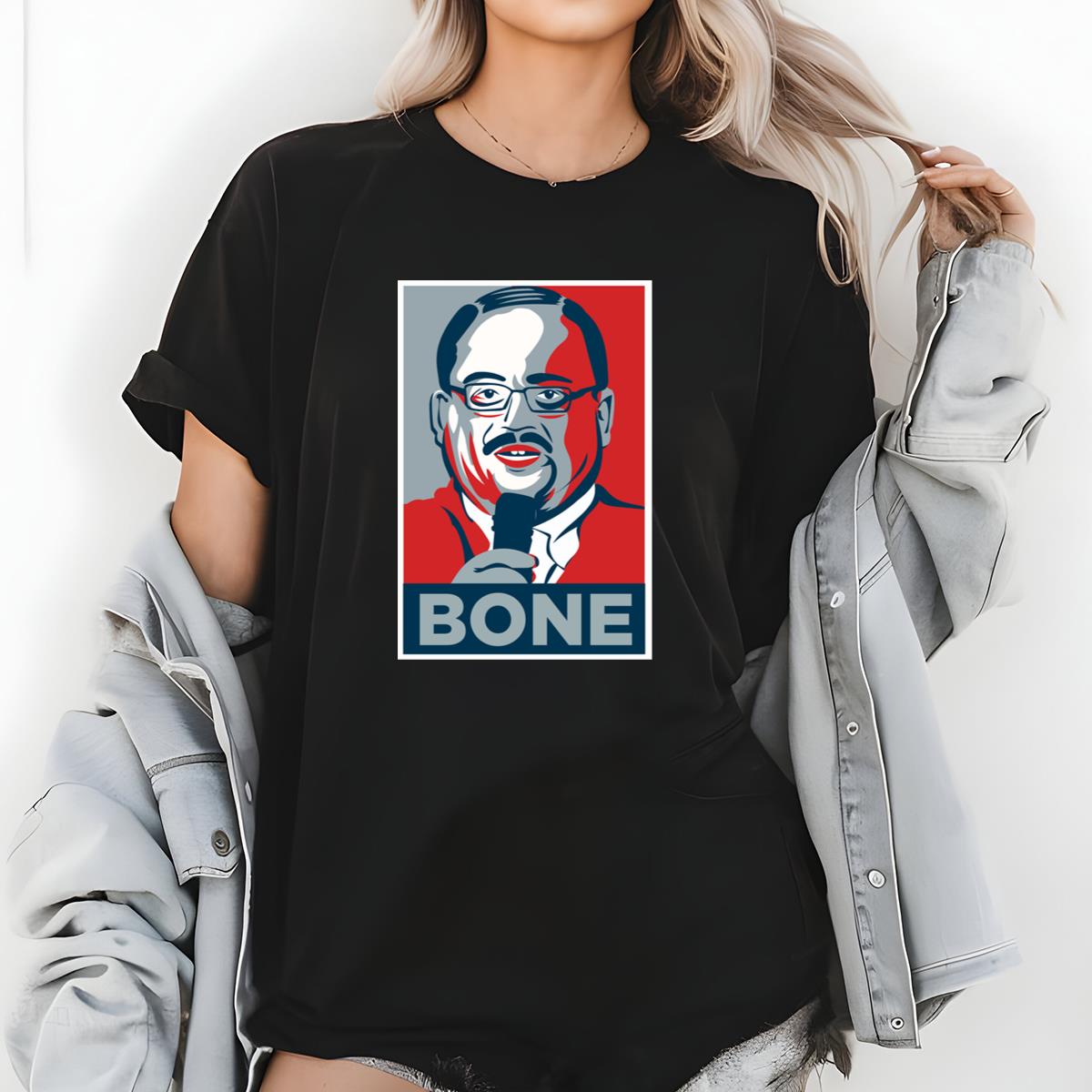 Bone Graphic T-Shirt, Inspired Hope Style, Red, White, and Blue