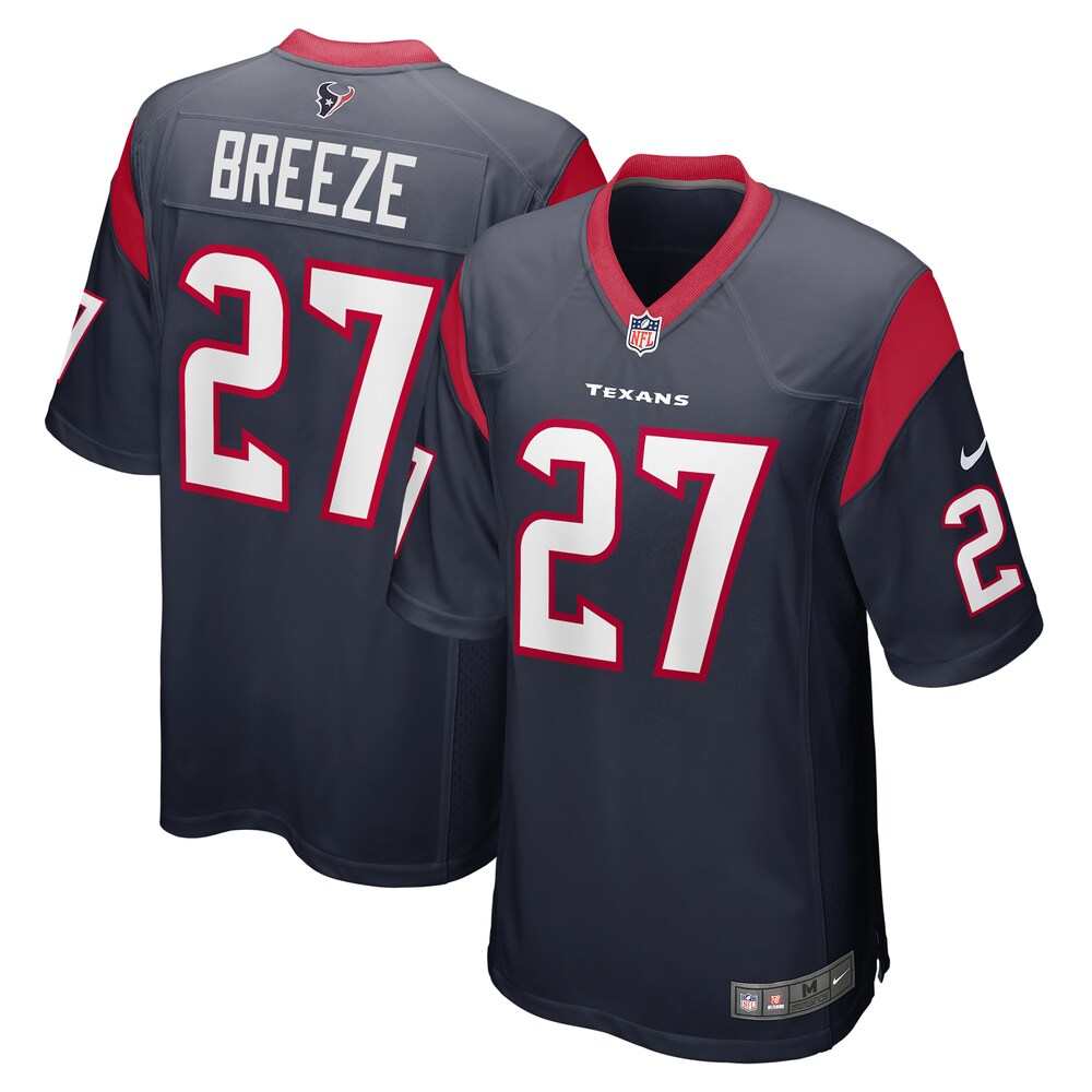 Brady Breeze Houston Texans Nike Team Game Jersey -  Navy