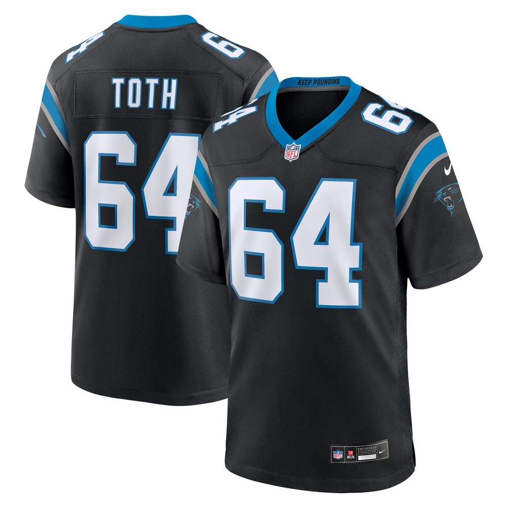 Brett Toth Carolina Panthers  Game Jersey -  Black