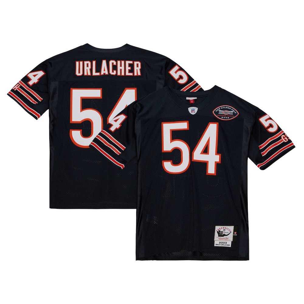 Brian Urlacher Chicago Bears 2003 Mitchell & Ness Authentic Throwback Retired Player Jersey - Navy