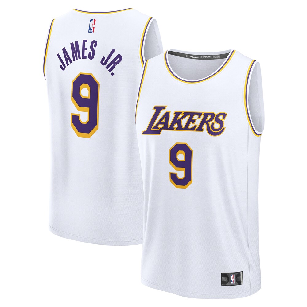 Bronny James Los Angeles Lakers Fanatics Fast Break Replica Player Jersey - Association Edition - White