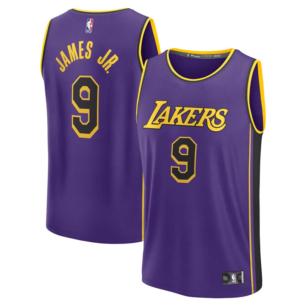 Bronny James Los Angeles Lakers Fanatics Fast Break Replica Player Jersey - Statement Edition - Purple