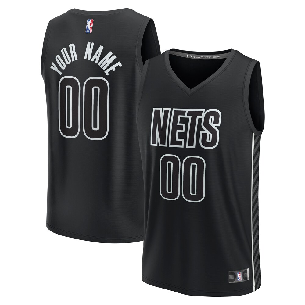 Brooklyn Nets Fanatics Branded Custom Fast Break Jersey - Statement Edition - Black