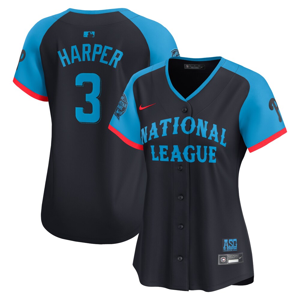 Bryce Harper National League Women's 2024 MLB All|Star Game Limited Player Jersey | Navy