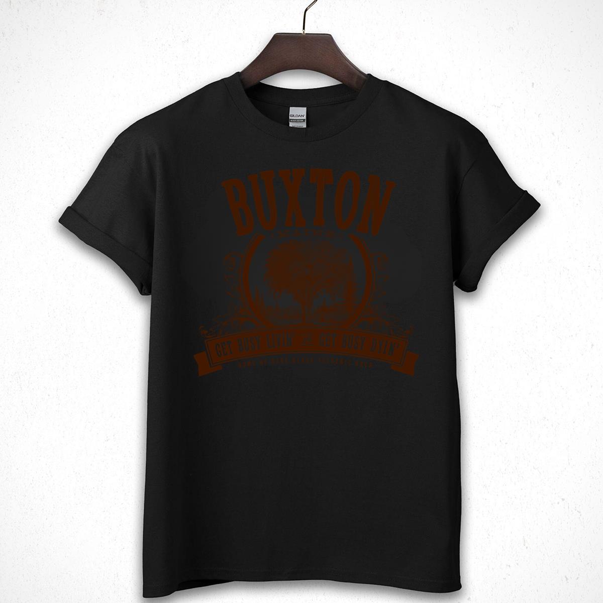 Buxton Maine Tree Graphic Tee - Get Busy Livin' Vintage T-Shirt