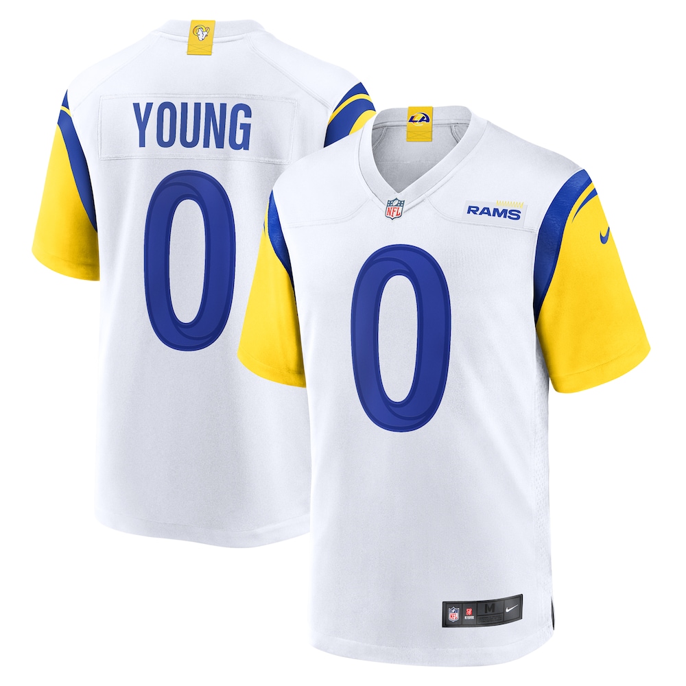 Byron Young Los Angeles Rams Team Game Jersey -  White