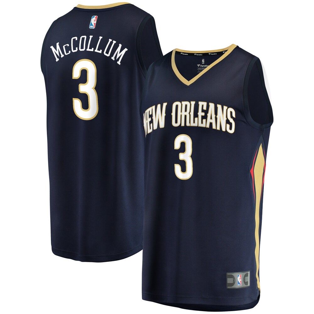 C.J. McCollum New Orleans Pelicans Fanatics Youth Fast Break Replica Player Jersey Navy | Icon Edition