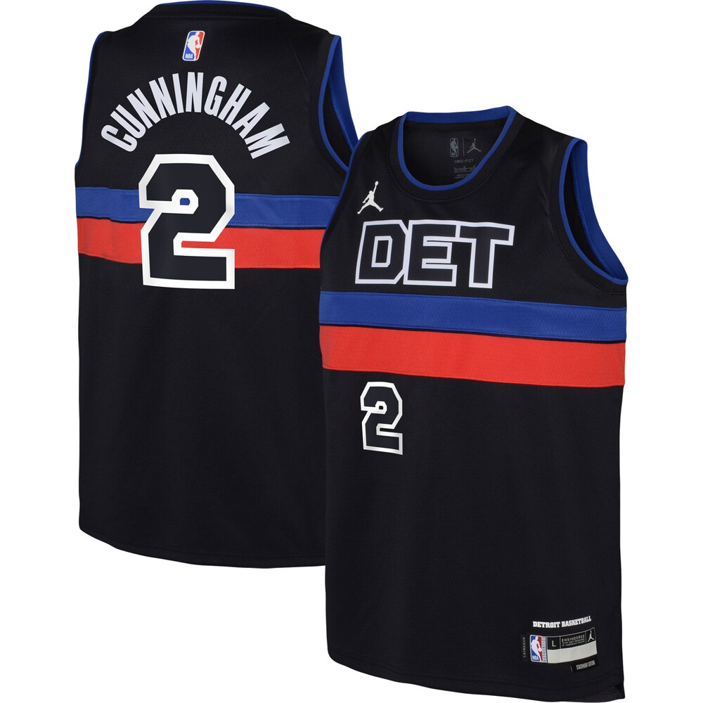 Cade Cunningham Detroit Pistons Jordan Brand Youth Swingman Jersey | Statement Edition | Black