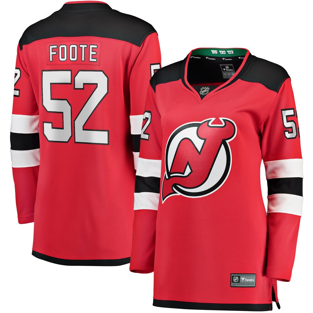 Cal Foote New Jersey Devils Fanatics Branded Women's Home Breakaway Player Jersey - Red