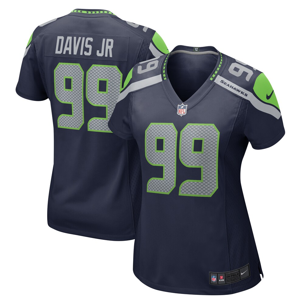 Carl Davis Jr. Seattle Seahawks Women's  Game Jersey -  Navy