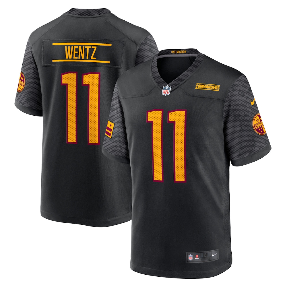 Carson Wentz Washington Commanders Youth Alternate Game Jersey | Black