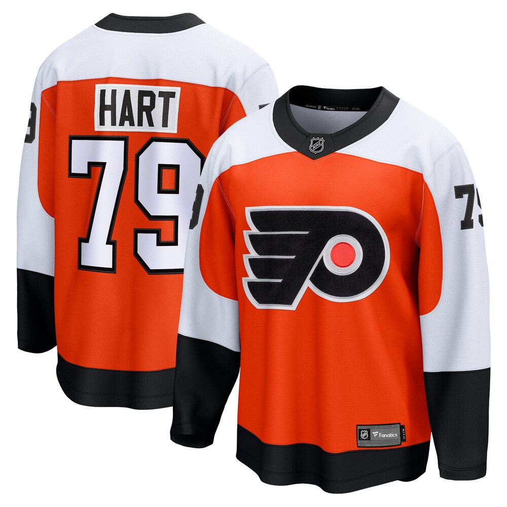 Carter Hart Philadelphia Flyers Fanatics Branded Home Premier Breakaway Player Jersey - Burnt Orange
