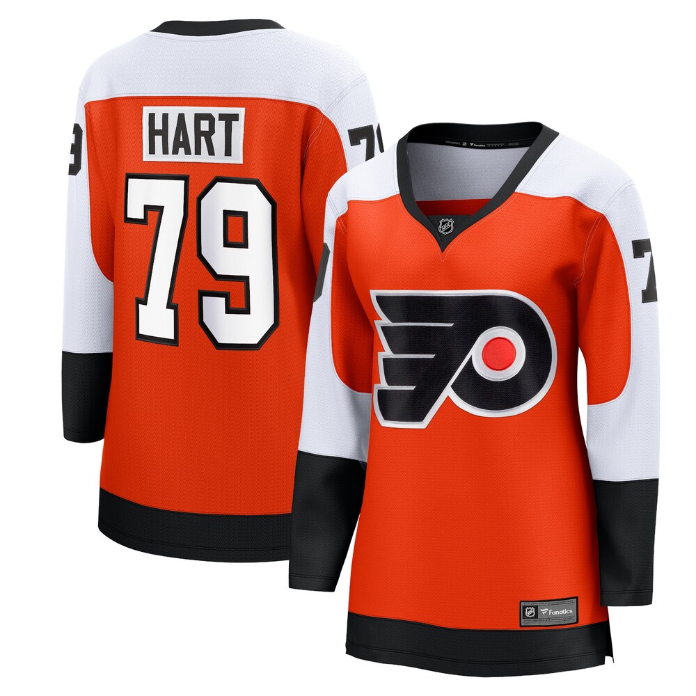 Carter Hart Philadelphia Flyers Fanatics Branded Women's Home Premier Breakaway Player Jersey - Burnt Orange
