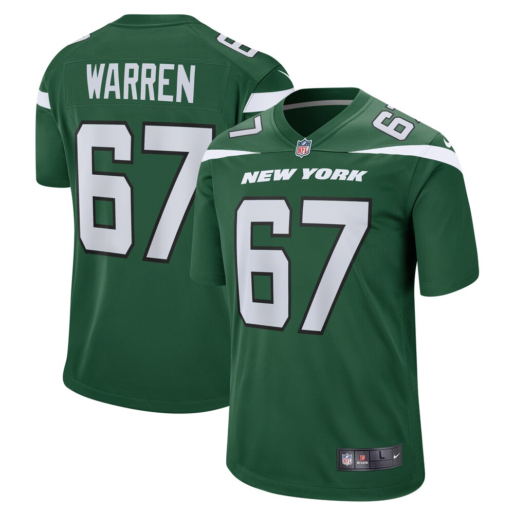 Carter Warren New York Jets Nike  Game Jersey - Gotham Green