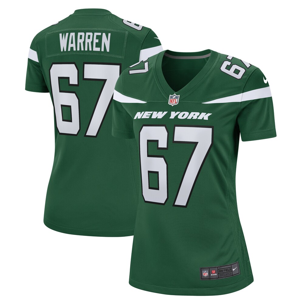 Carter Warren New York Jets Nike Women's  Game Jersey - Gotham Green