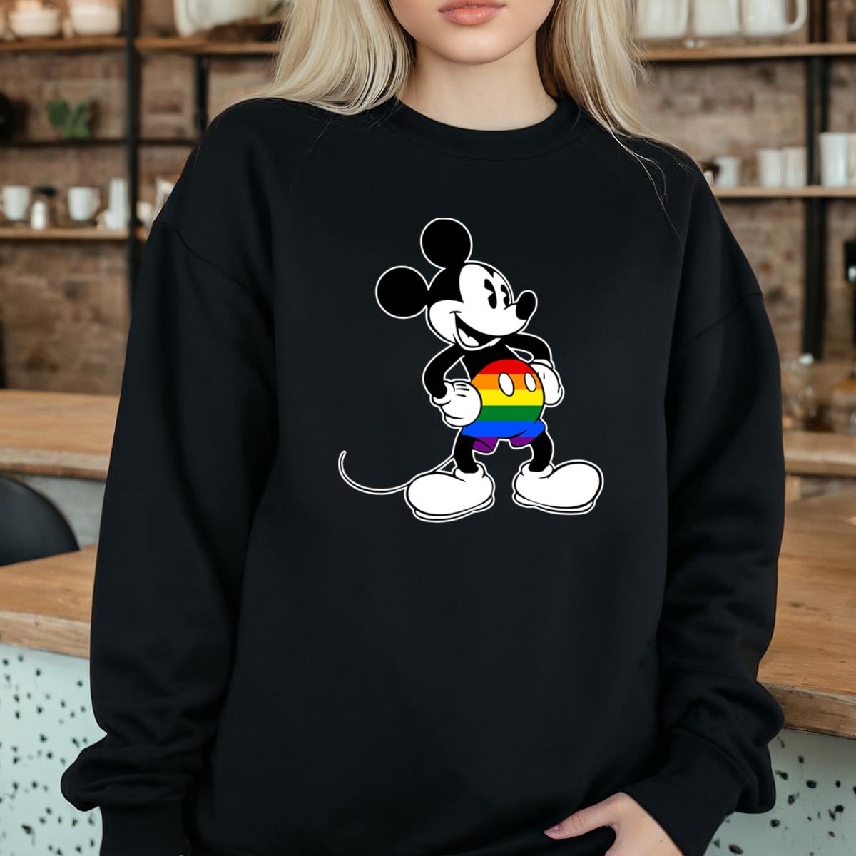 Cartoon Mouse LGBT Pride Rainbow Graphic Tee