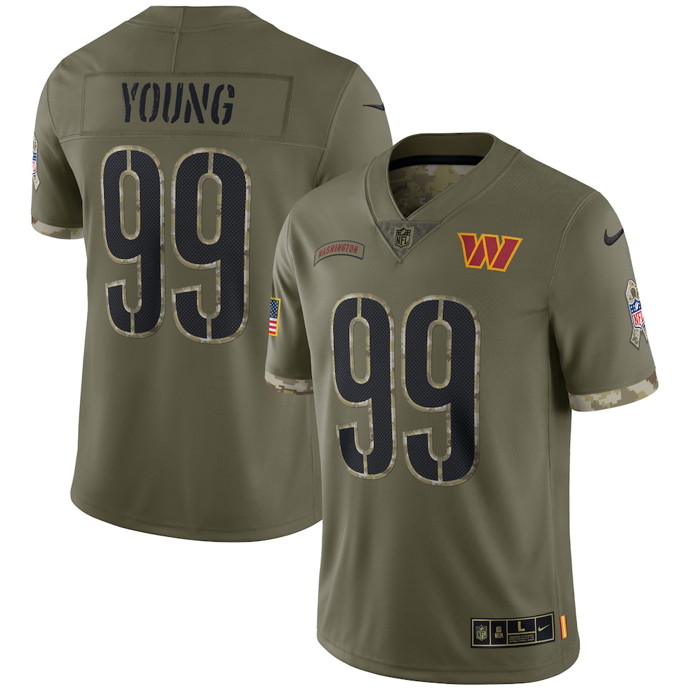 Chase Young Washington Commanders Salute To Service Limited Jersey - Olive