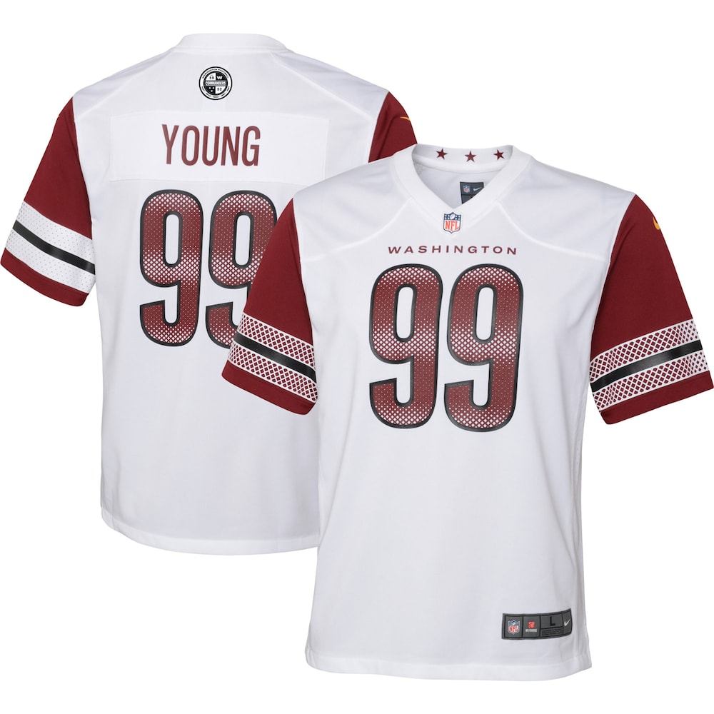 Chase Young Washington Commanders Youth Game Jersey | White