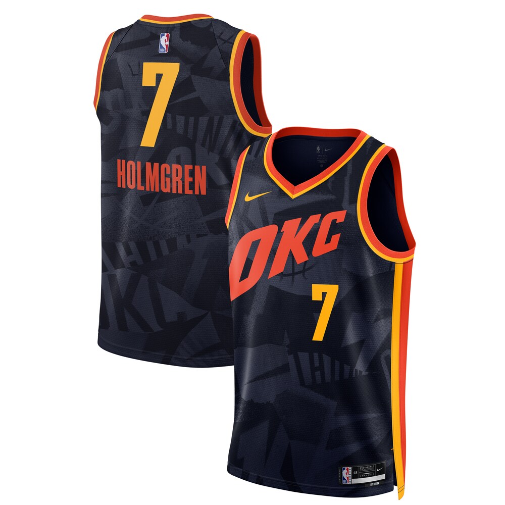 Chet Holmgren Oklahoma City Thunder Nike Unisex 2023/24 Swingman Jersey - Navy - City Edition