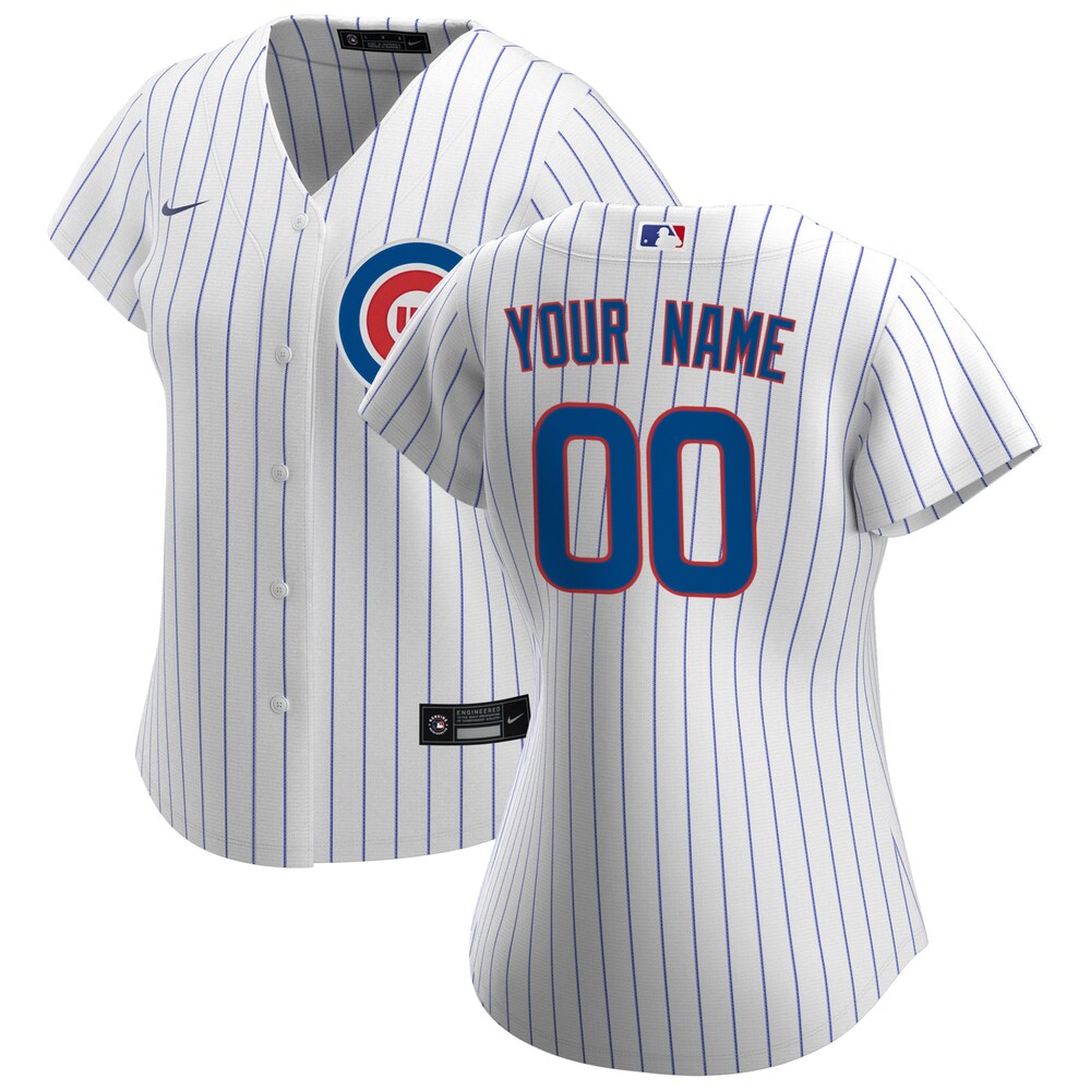 Chicago Cubs Women's Home Replica Custom Jersey - White