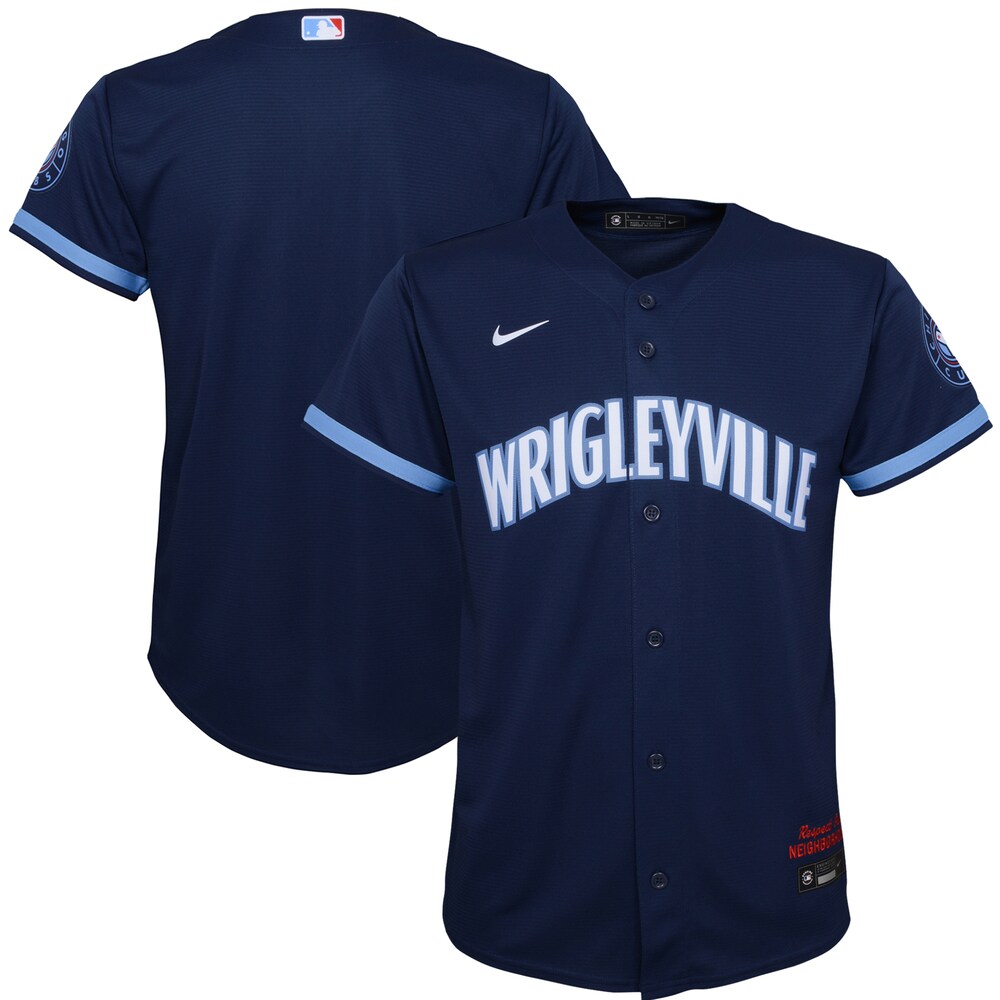 Chicago Cubs Youth City Connect Replica Jersey - Navy