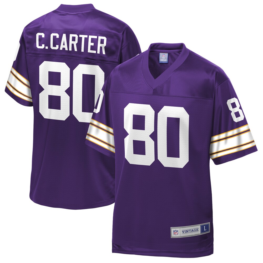 Chris Carter Minnesota Vikings NFL Pro Line Retired Player Replica Jersey - Purple