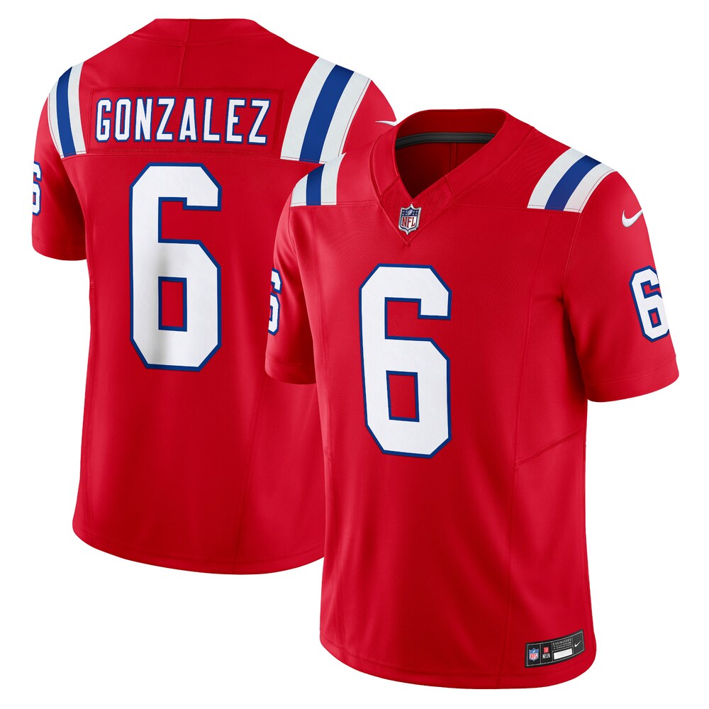 Christian Gonzalez New England Patriots Nike  Vapor F.U.S.E. Limited Jersey - Red