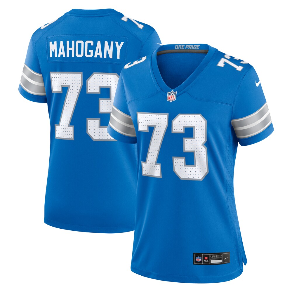 Christian Mahogany Detroit Lions Women's Team Game Jersey |  Blue