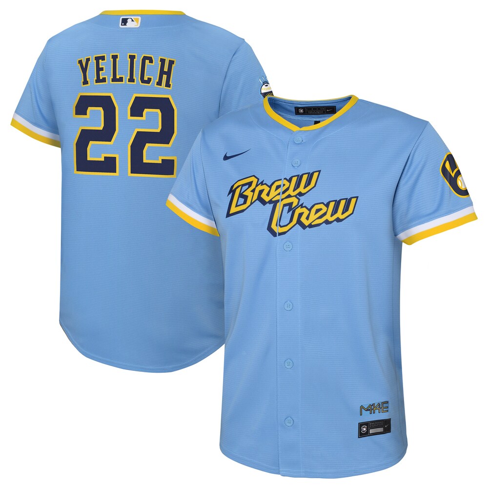 Christian Yelich Milwaukee Brewers Toddler City Connect Replica Player Jersey - Powder Blue