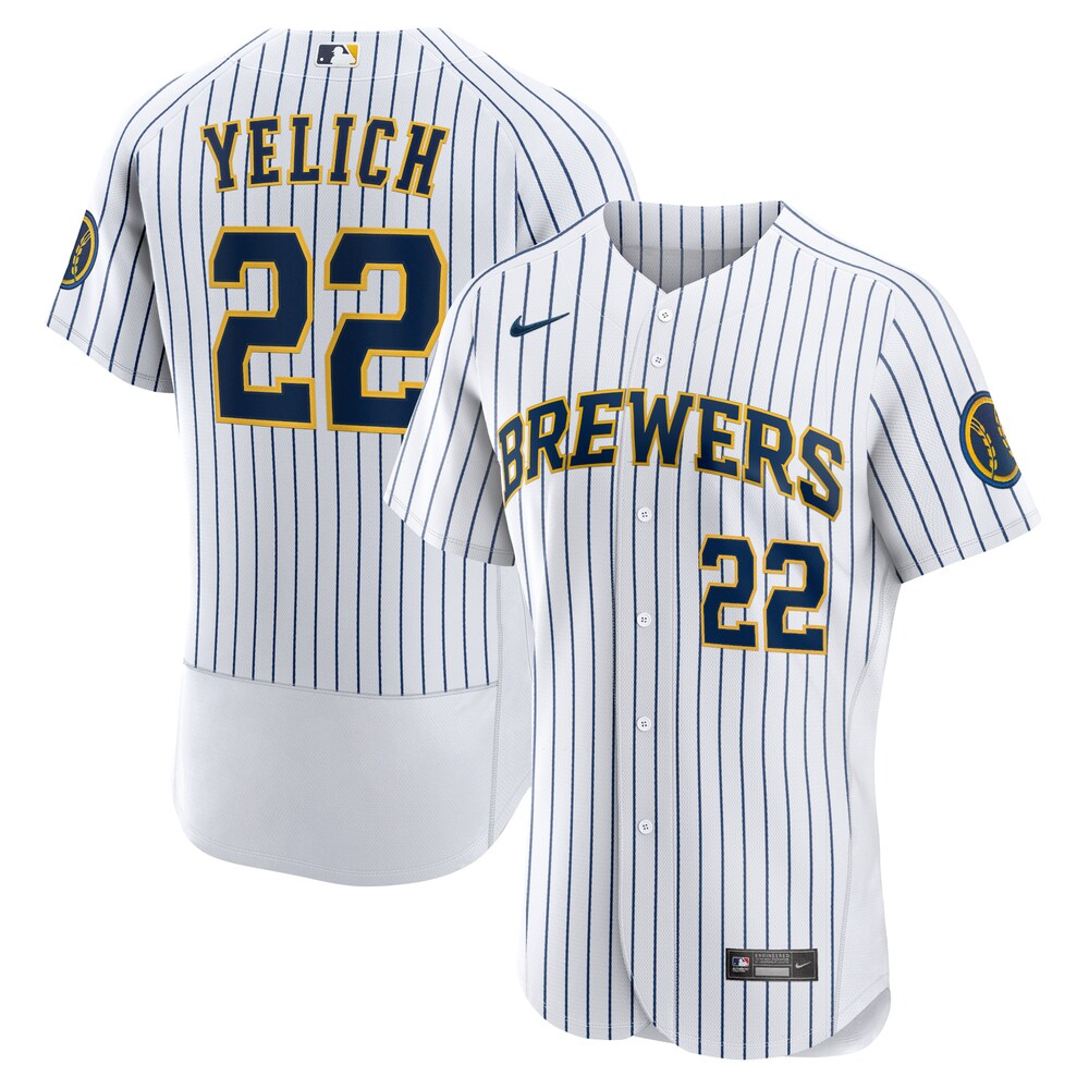 Christian Yelich Milwaukee Brewers Team Alternate Authentic Player Jersey | White