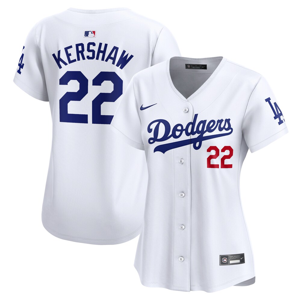 Clayton Kershaw Los Angeles Dodgers Women's Home Limited Player Jersey - White