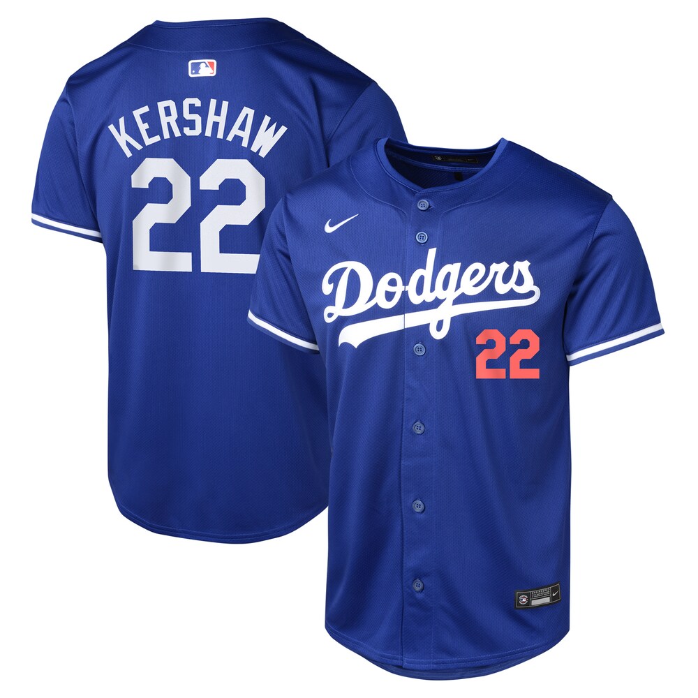 Clayton Kershaw Los Angeles Dodgers Youth Alternate Limited Player Jersey – Royal