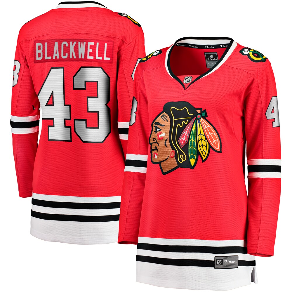 Colin Blackwell Chicago Blackhawks Fanatics Branded Women's Home Breakaway Player Jersey - Red