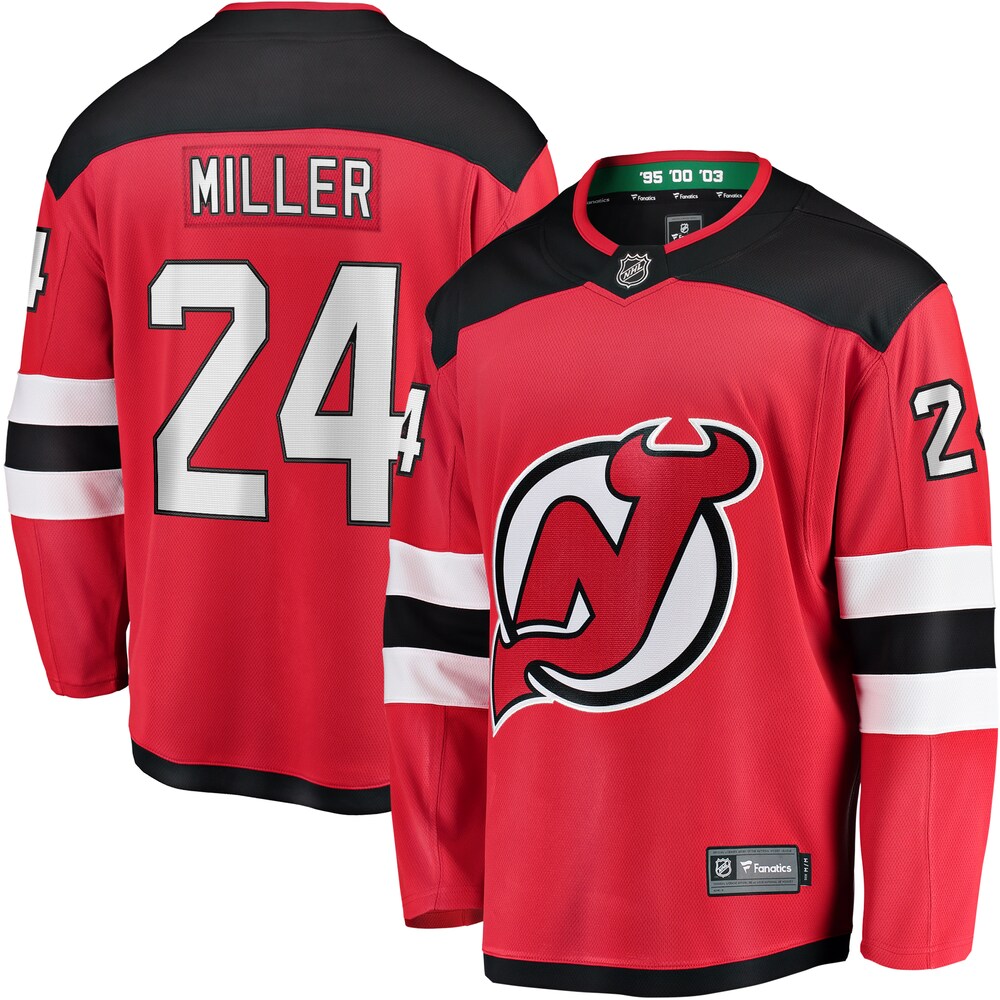 Colin Miller New Jersey Devils Fanatics Branded Home Breakaway Jersey - Red