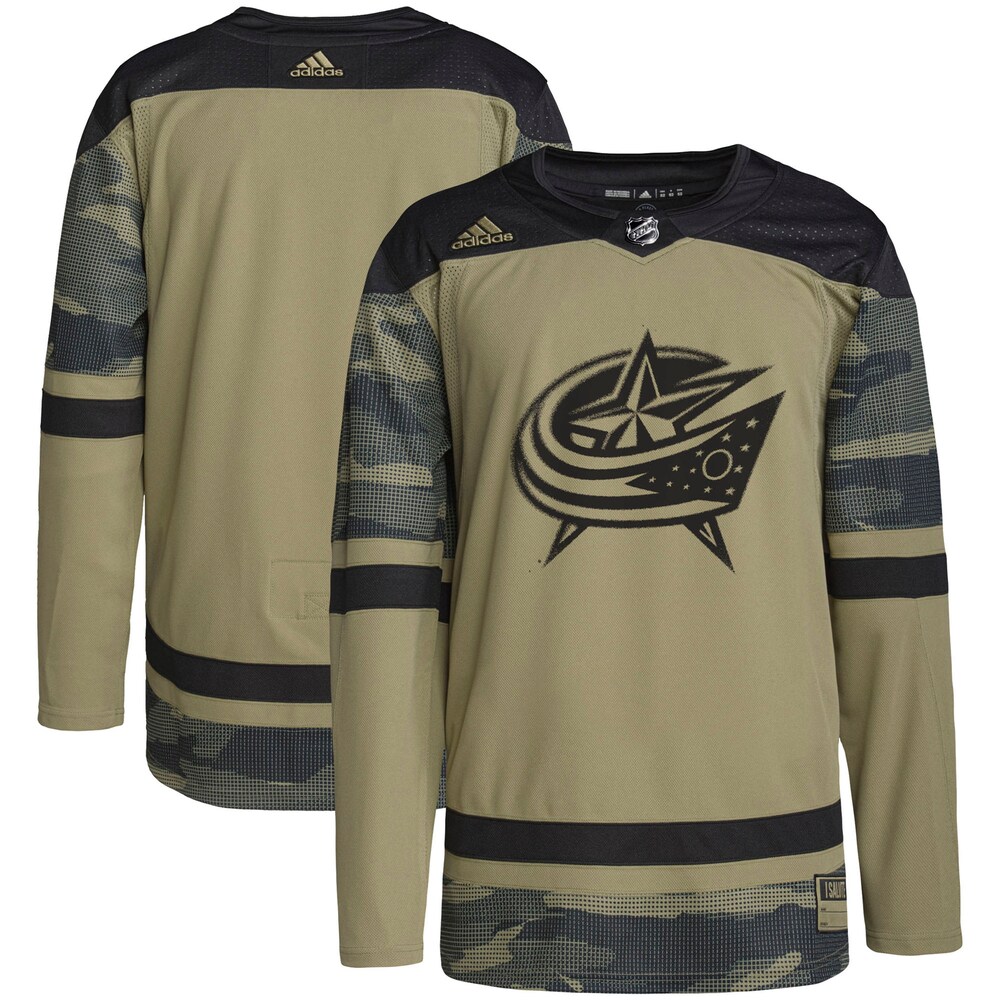 Columbus Blue Jackets adidas Military Appreciation Team Authentic Practice Jersey - Camo