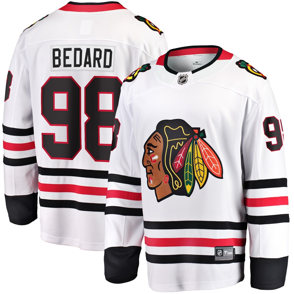 Connor Bedard Chicago Blackhawks Fanatics Branded Away Breakaway Player Jersey - White