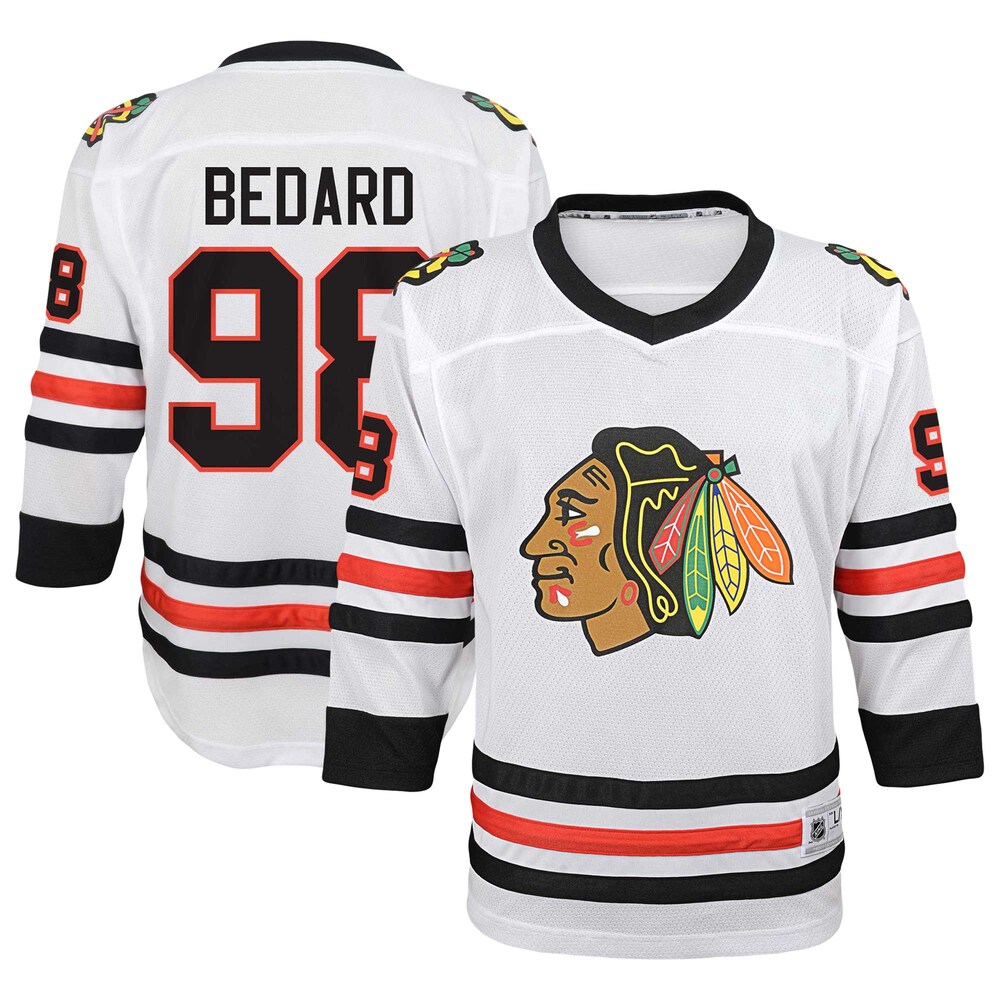 Connor Bedard Chicago Blackhawks Youth Away Replica Player Jersey | White